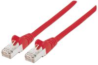 Intellinet 319119 RJ45 Netwerkkabel, patchkabel CAT 6A S/FTP 3.00 m Rood Folie afscherming, Afscherming gevlochten, Halogeenvrij 1 stuk(s)