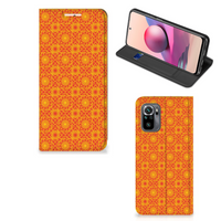 Xiaomi Redmi Note 10 4G | 10S | Poco M5s Hoesje met Magneet Batik Oranje - thumbnail