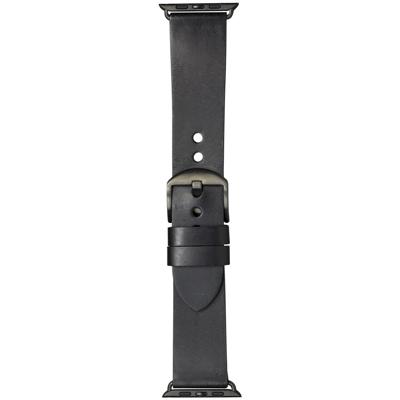 DBramante1928 Bornholm Apple Watch 42/44/45 mm Leren Bandje Zwart/Space Gray
