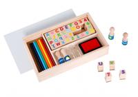 Tooky Toy stempelset alfabet junior 29 x 21 cm hout 49 delig