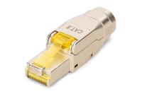 DIGITUS DN-93838 – Netwerkconnector Cat 8.1 – 1 stuk – 360° Afgeschermd – RJ45 Veldconnector Cat-8.1 – Montage zonder gereedschap – 2000 MHz – 25/40GBase-T – 40 Gbit/s – AWG 26/7 tot AWG 22/1