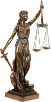 Beeld Godin Vrouwe Justitia (35 cm) - thumbnail