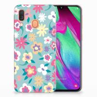 Samsung Galaxy A40 TPU Case Flower Power
