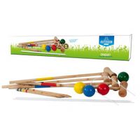 Speelgoed croquet set van hout - thumbnail