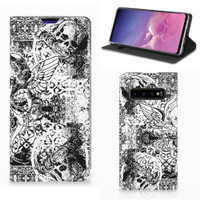 Mobiel BookCase Samsung Galaxy S10 Skulls Angel