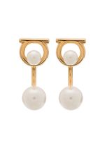 Ferragamo boucles d'oreilles Gancini en perles artificielles