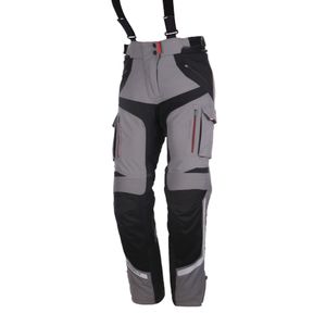 MODEKA Panamericana Pants Lady, Textiel motorbroek dames, Grijs-Zwart