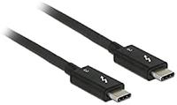 Delock Kabel Thunderbolt 3 USB-C St. > USB-C St. pass. 0,5m 5 A 40 Gb/s schwarz