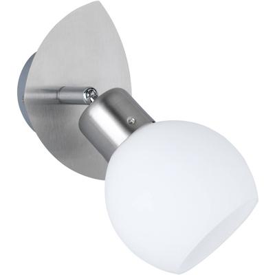 Led Wandspot - Trion Frudo - 4w - E14 Fitting - Warm Wit 3000k - Rond - Mat Nikkel - Aluminium