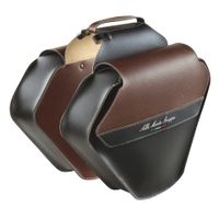 Selle Monte Grappa Dubbele tas 17,5L Fashion Skay zwart/D-bruin