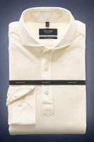 OLYMP SIGNATURE Soft Business Tailored Fit Jersey shirt wit, Effen - thumbnail