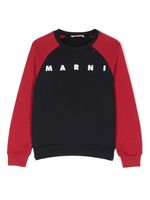 Marni Kids sweat en coton à design colour block - Bleu - thumbnail