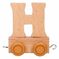 Houten letter trein H   -