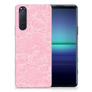 Sony Xperia 5II TPU Case White Flowers