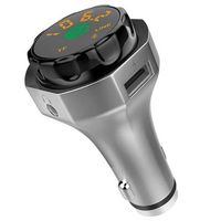 Multifunctionele Autolader & Bluetooth FM Transmitter AP06 - Zilver