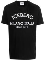 Iceberg t-shirt en coton à logo imprimé - Noir