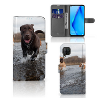 Huawei P40 Lite Telefoonhoesje met Pasjes Honden Labrador - thumbnail