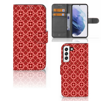 Samsung Galaxy S22 Telefoon Hoesje Batik Rood - thumbnail