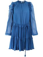 Ulla Johnson robe Gaelle à volants - Bleu