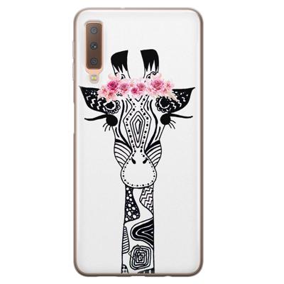 Samsung Galaxy A7 2018 siliconen telefoonhoesje - Giraffe