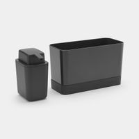 Brabantia Sink Side aanrecht organiser set, aanrechtbakje en zeeppomp - Dark Grey - thumbnail