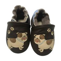 Rose et Chocolat babyslofjes Classic Dog Brown Maat