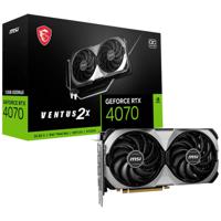 MSI Nvidia GeForce RTX 4070 Videokaart VENTUS 2X E OC 12 GB GDDR6X-RAM PCIe x16 DisplayPort, HDMI NVIDIA G-Sync , Overclocked - thumbnail