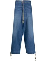 Greg Lauren jean ample à lien de resserrage - Bleu