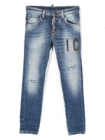 DSQUARED2 KIDS jean slim à imprimé Icon - Bleu