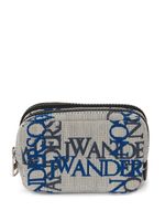 JW Anderson pochette zippée à logo en jacquard - Gris