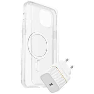 Otterbox KIT EU Set (hoesje + beschermglas + lader) Apple iPhone 15 Plus Transparant, Wit MagSafe compatible