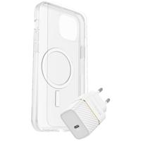 Otterbox KIT EU Set (hoesje + beschermglas + lader) Apple iPhone 15 Plus Transparant, Wit MagSafe compatible