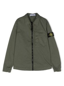 Stone Island Junior surchemise à fermeture zippée - Vert