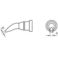 Weller LT-AX Soldeerpunt Ronde vorm, gebogen Grootte soldeerpunt 1.6 mm Inhoud: 1 stuk(s)