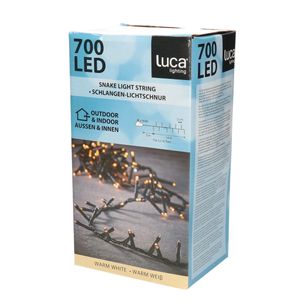 Clusterverlichting 700 warm witte lampjes met timer 14 m