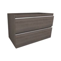 Badkamermeubelset Wiesbaden Sigid 80x46x58 cm Gefineerd Houtnerf Grijs (1 kraangat, 2 lades)