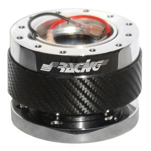 Simoni Racing Quick Release stuurnaaf Carbon/Chroom - Lengte 55mm SRQR1