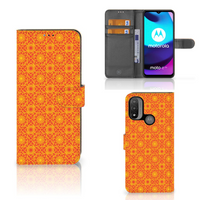 Motorola Moto E20 | E30 | E40 Telefoon Hoesje Batik Oranje