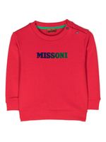 Missoni Kids sweat en coton à logo imprimé - Rouge - thumbnail