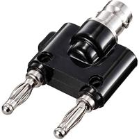 TRU COMPONENTS Adapterstekker BNC-bus - lamellenstekker 4mm recht zwart