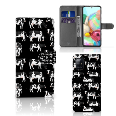 Samsung Galaxy A71 Telefoonhoesje met Pasjes Koetjes Samsung Galaxy A71 Telefoonhoesje met Pasjes Koetjes