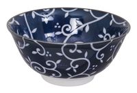 Tokyo Design Studio - Mixed Bowls - Blauw/Witte Kom - 14.8 x 7cm 500ml - thumbnail