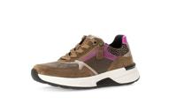 Gabor Lage sneakers voor dames, Cognac Berry Combi 63, 40.5 EU