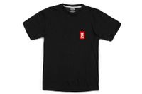 Chrome Vertical Logo Red T-shirt - Zwart<