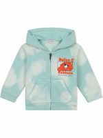 Dolce & Gabbana Kids hoodie à imprimé graphique - Bleu