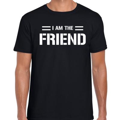 I am the friend zwart fun t-shirt voor heren I am the friend zwart fun t-shirt voor heren