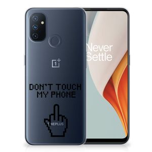 OnePlus Nord N100 Silicone-hoesje Finger Don't Touch My Phone