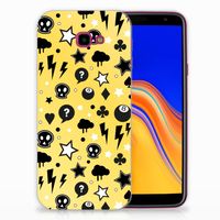 Silicone Back Case Samsung Galaxy J4 Plus (2018) Punk Geel - thumbnail