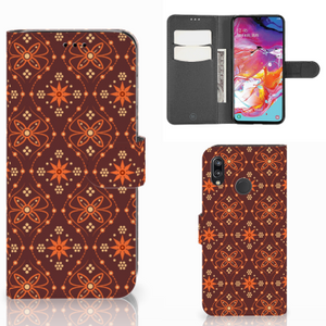 Samsung Galaxy A70 Telefoon Hoesje Batik Brown