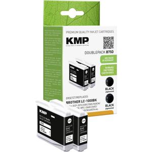 KMP Inktcartridge vervangt Brother LC-1000BK Compatibel 2-pack Zwart B75D 1035,4021